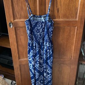 Blue Patterned Women's Dress